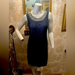 Navy blue 2-piece dress and cover